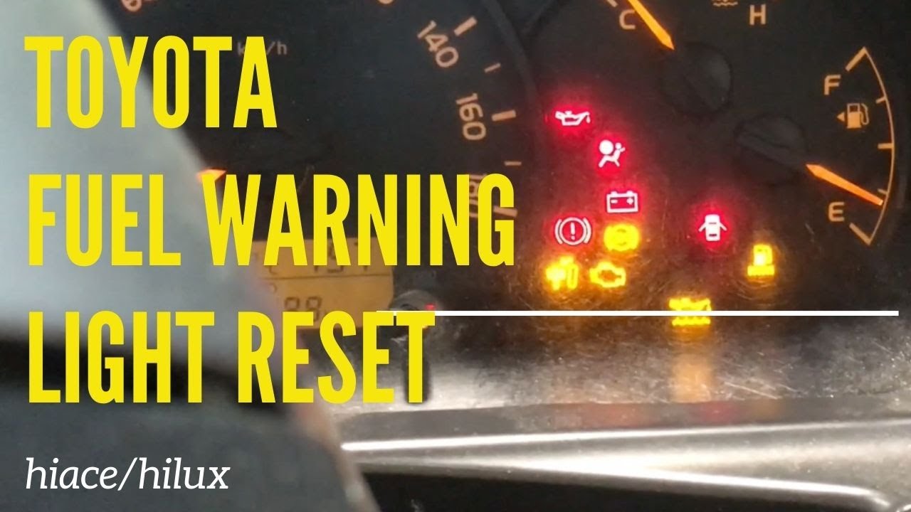 сброс контрольной лампы уровня топлива Toyota Hiace Hilux
