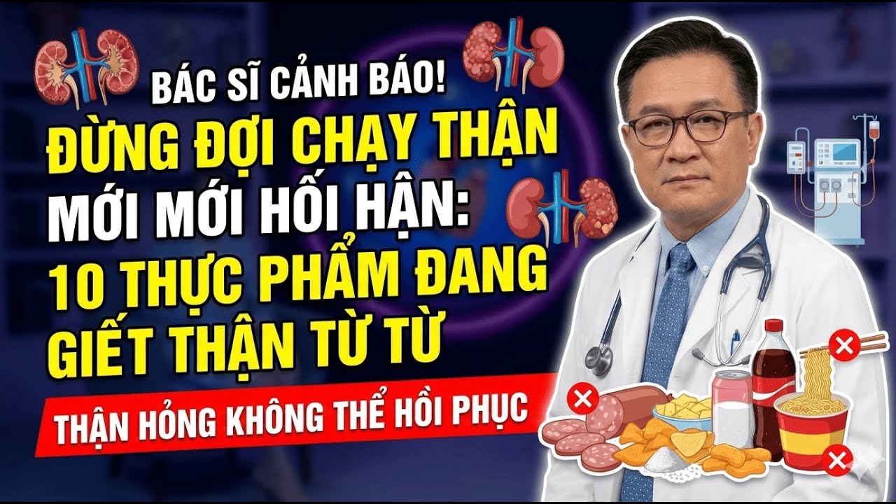 BÁC SĨ CẢNH BÁO! Đừng Đợi Chạy Thận Mới Hối Hận: 10 Thực Phẩm Đang Giết Thận Từ Từ