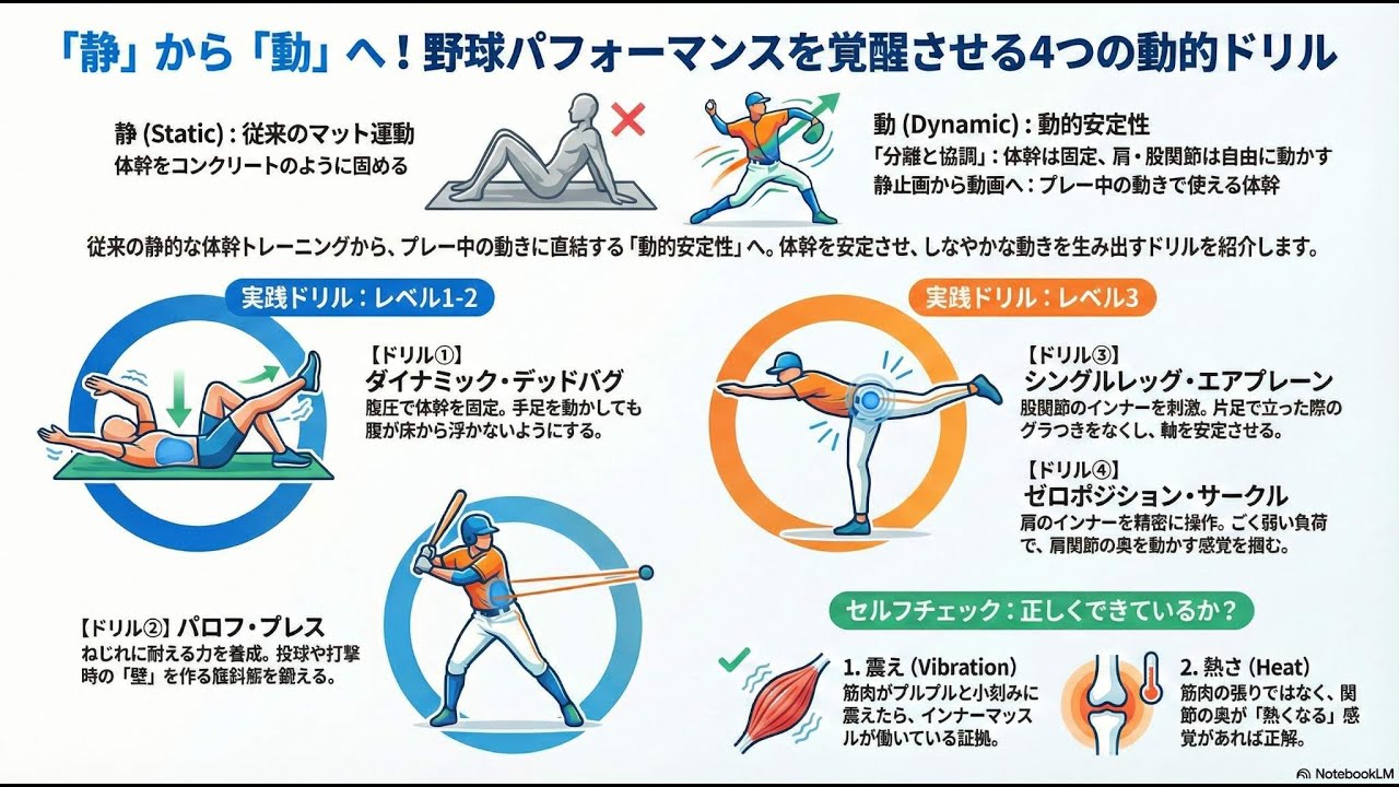 【実践編】マット運動は卒業。野球の動きの中で覚醒させる「動的トレーニング」完全マニュアル