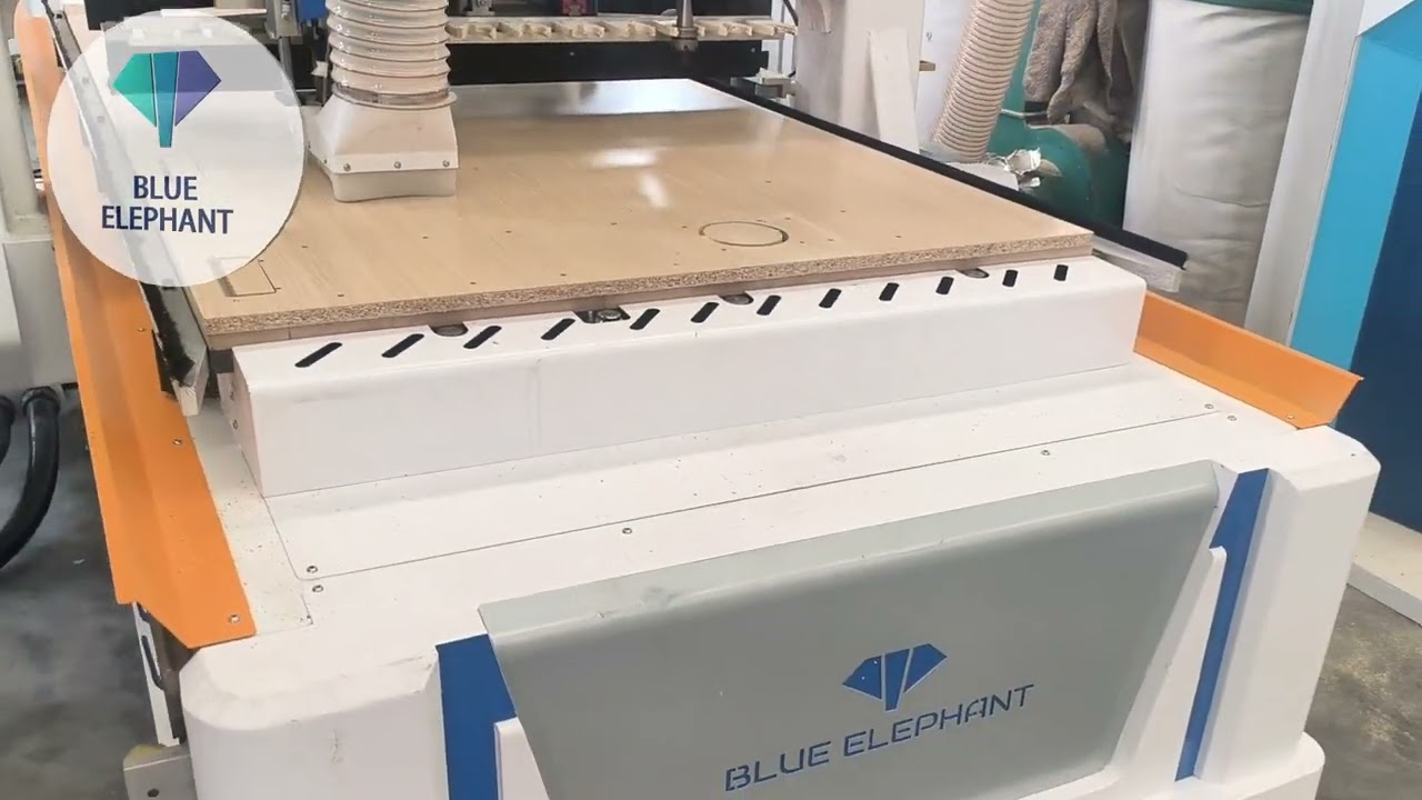 Blue Elephant ET7 CNC nesting machine with drilling function test video