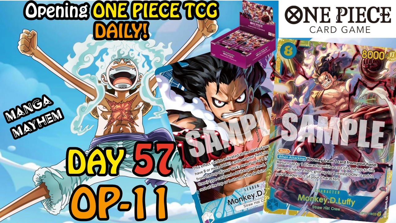 Day 57 - Father & Son One Piece TCG - OP-11 Fists of Divine Speed Opening!