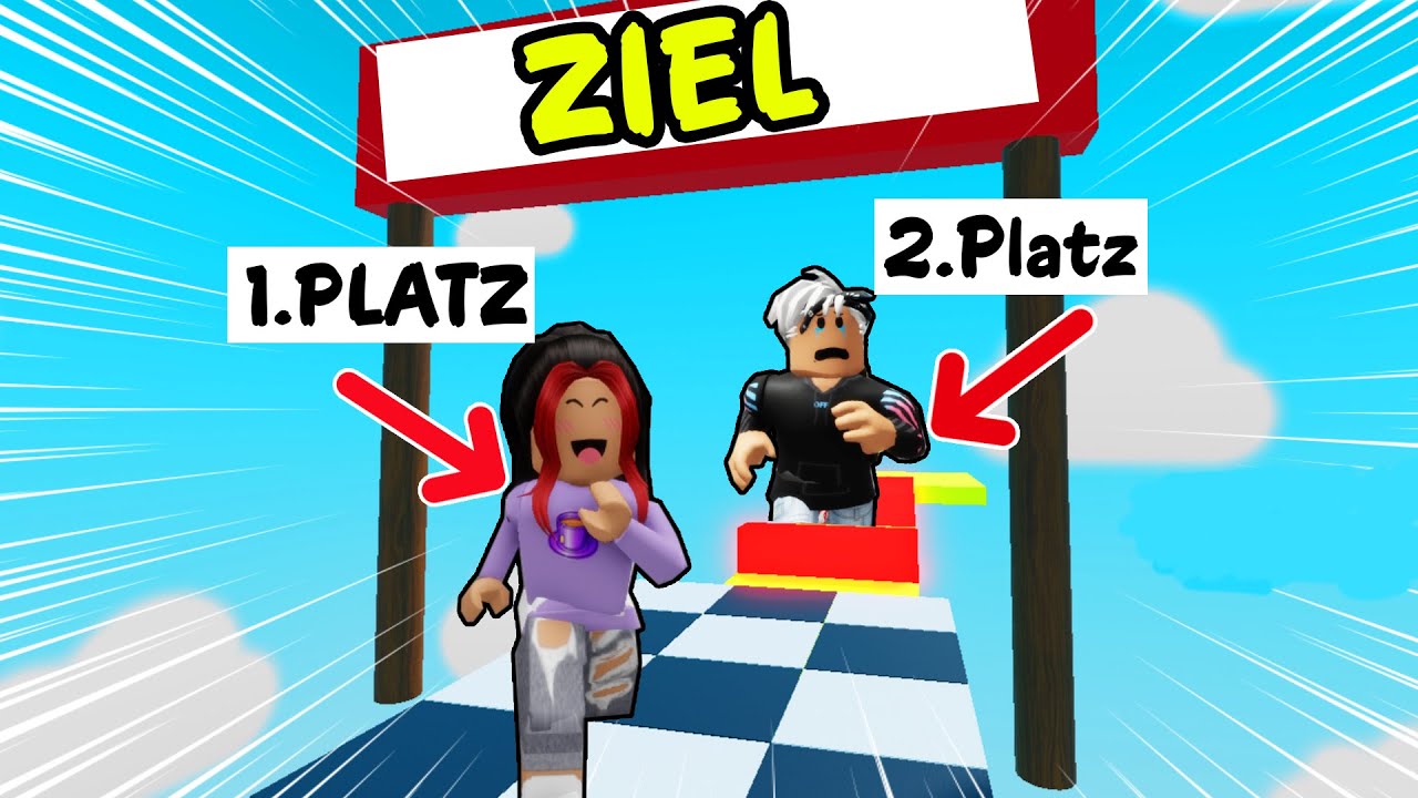1.OBBY-RENNEN GEGEN DANIA! Wer ist der schnellste Roblox Spieler?