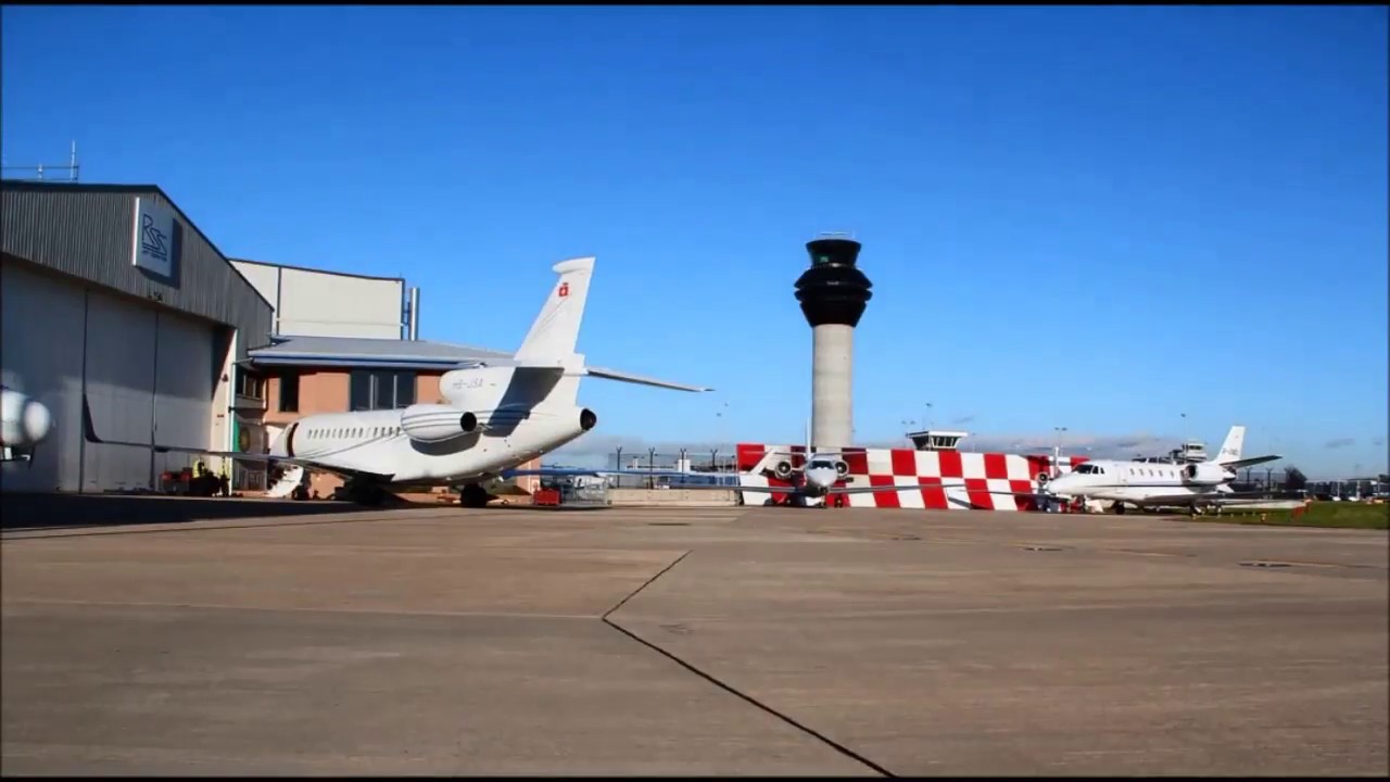 Manchester Airport private jet terminal.
