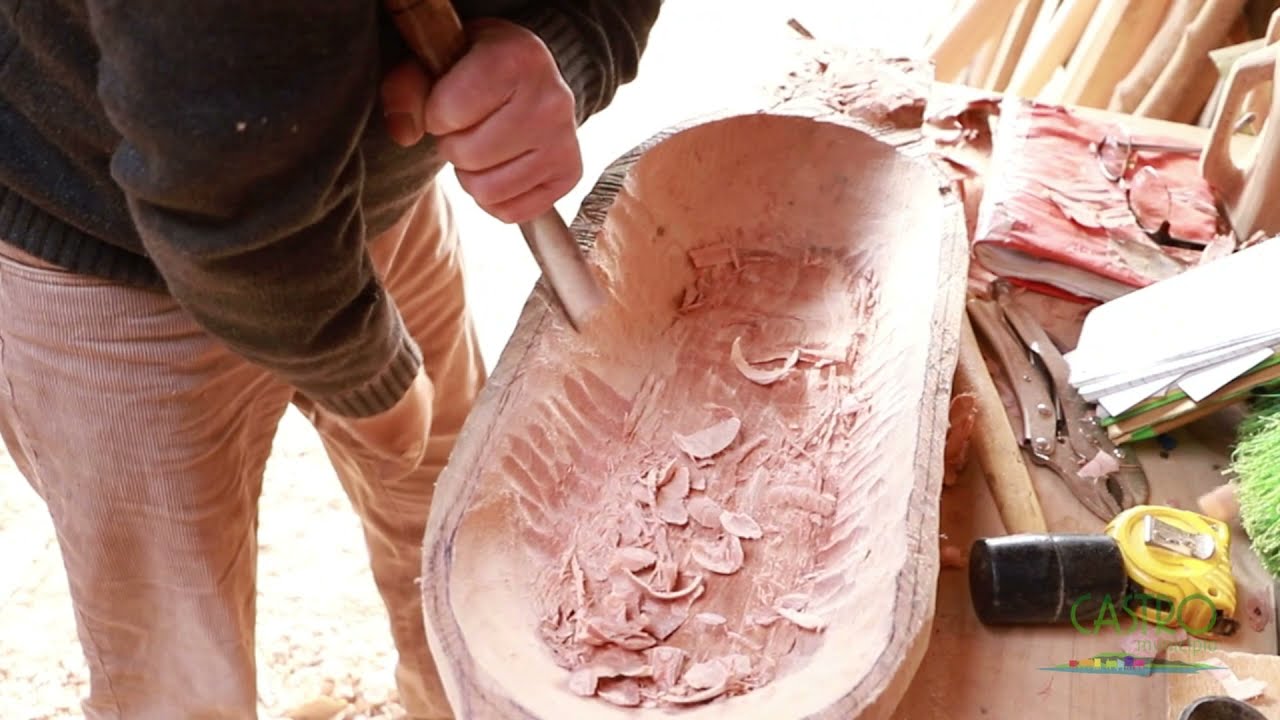 Fuente y Cuchara de Madera Nativa - Manos Chilotas 🎥💻