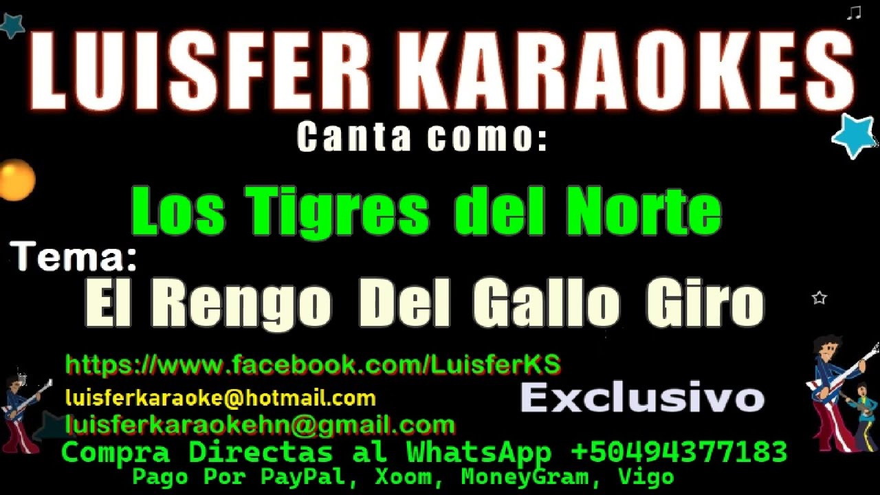 Los Tigres del Norte - El Rengo Del Gallo Giro - Karaoke Full