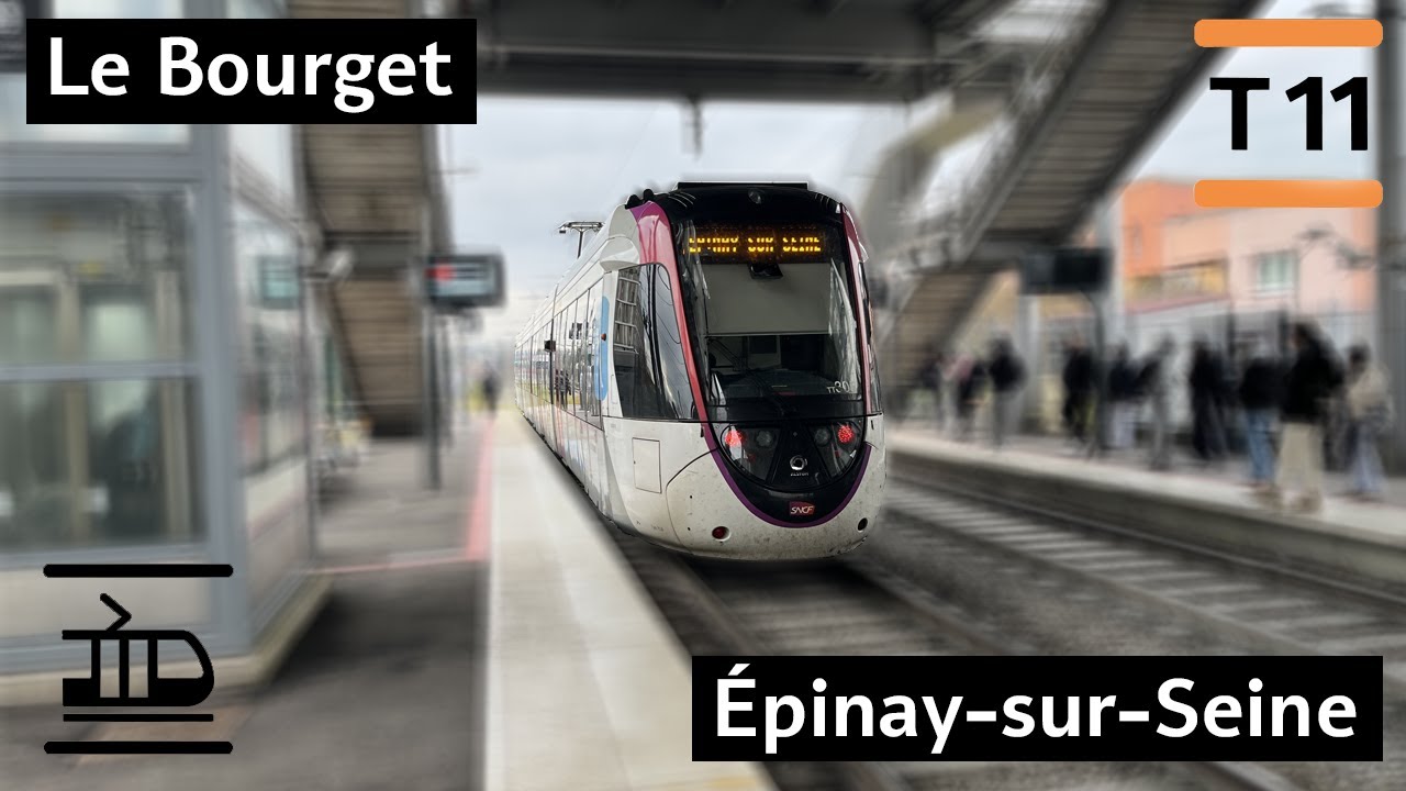 Citadis Dualis U53600 - Trajet complet entre Le Bourget et Épinay-sur-Seine