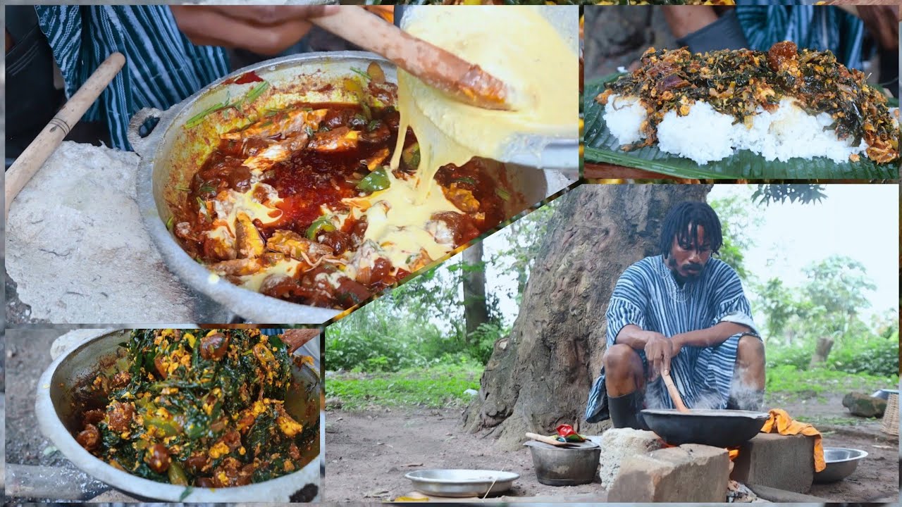 Father Ankrah Prepared his favourite Palava stew 😋