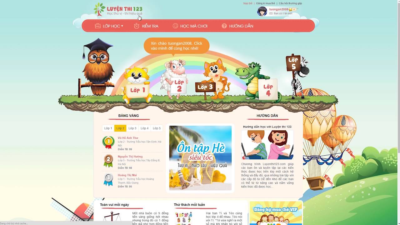 Luyen thi 123 - giới thiệu website  LuyệnThi123.com