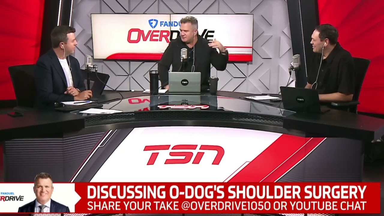 O'Dog Breaks His Collar Bone Scooping the Sour Keys at Bulk Barn | TSN Overdrive Funny Moment