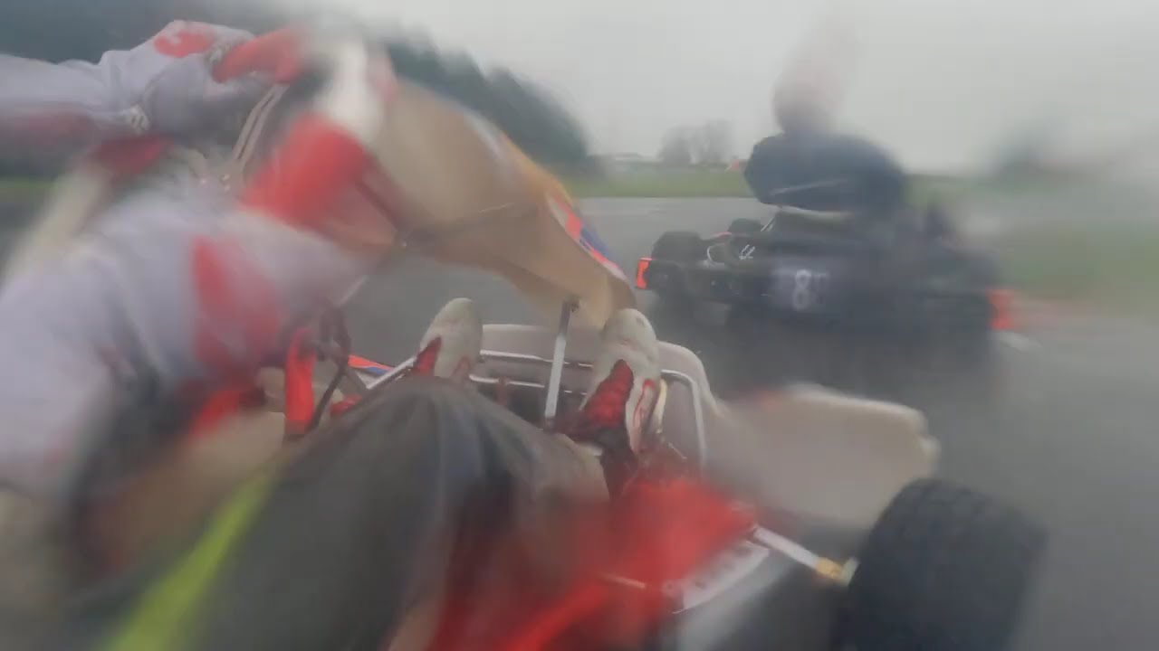 Senior rotax karting Clay pigeon very wet heat