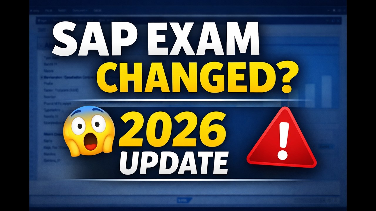SAP Certification New Exam Pattern 2026 | Important Update Before You Attempt