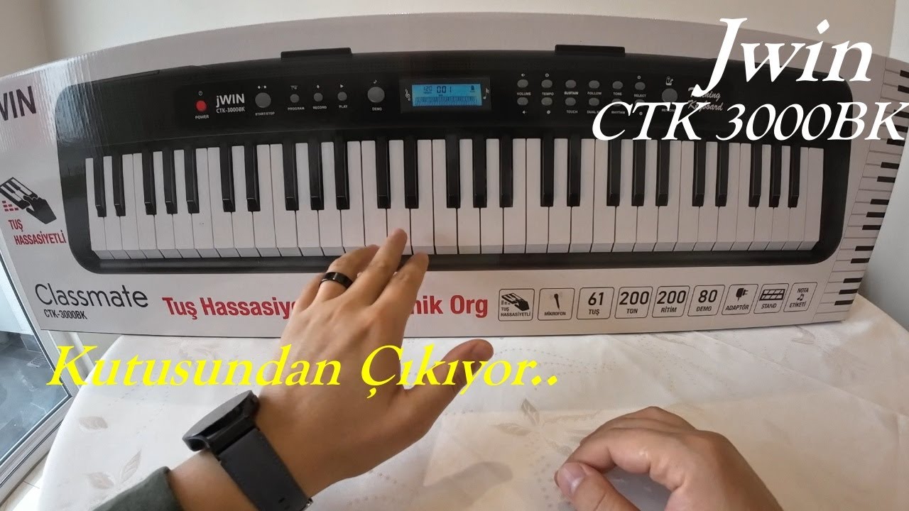 Jwin Piano 3000 | CTK 3000BK | Tuş Hassasiyetli ORG- 61 Tuşlu