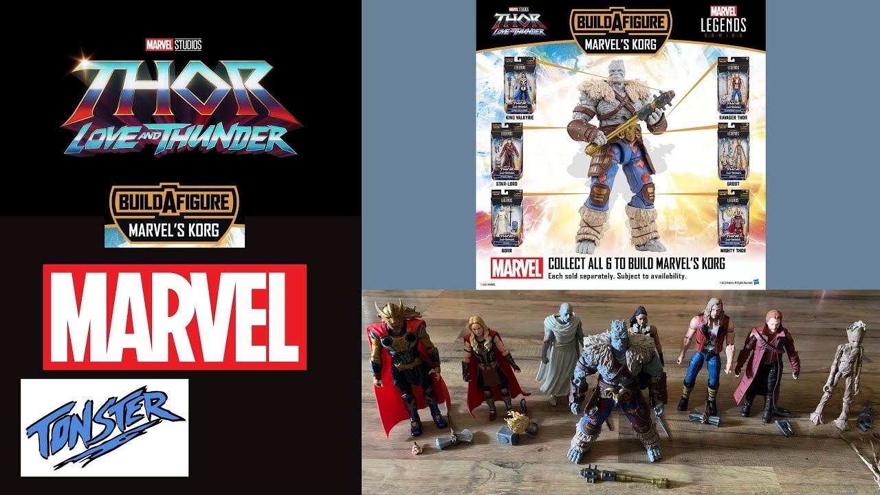 Marvel Legends Thor Love and Thunder BAF Korg Wave Figure Review+Build