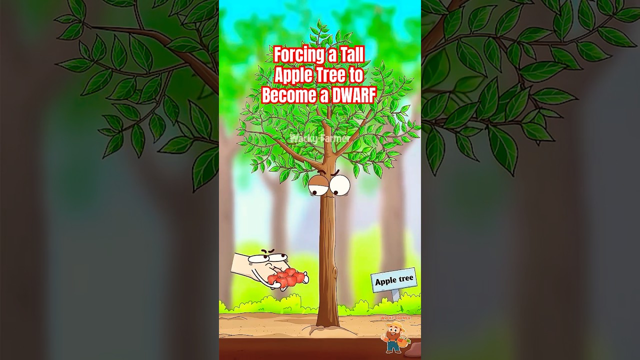 Шокирующая правда о том, как заставить высокую яблоню стать карликовой 🍎 #apple