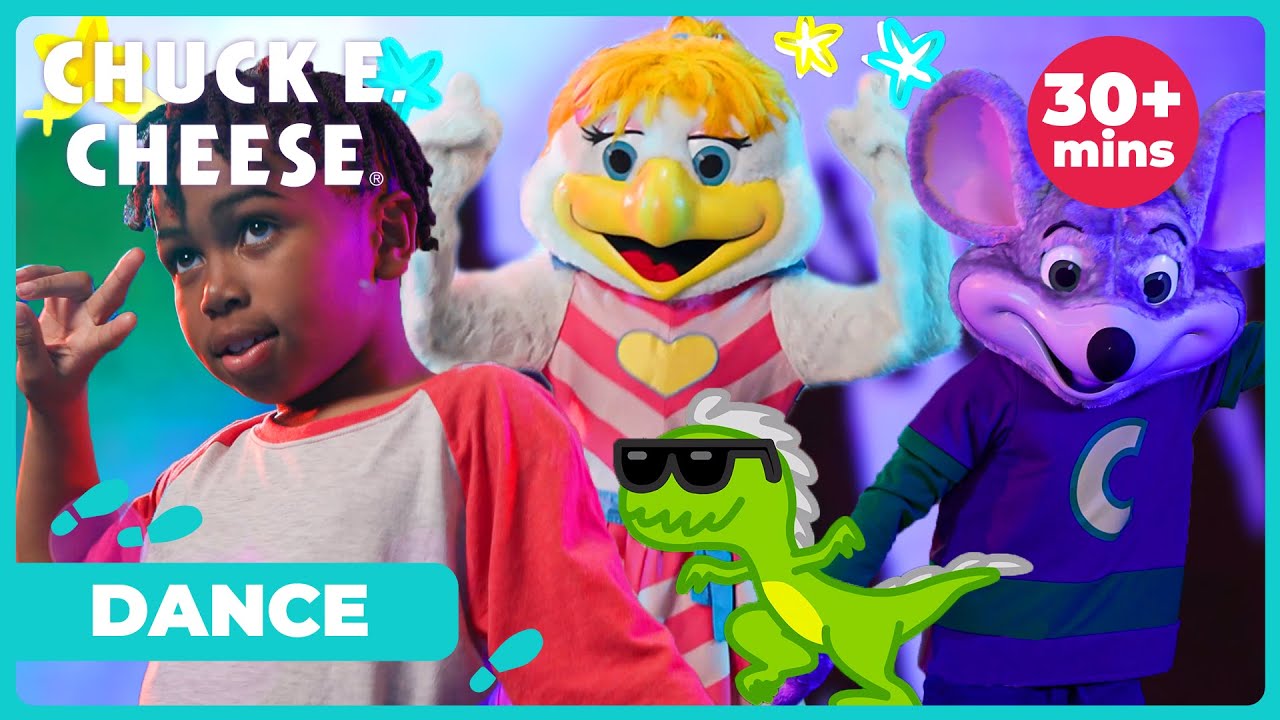 EPIC Dinosaur Dance! 🦖+ MORE | 30 Minutes of Chuck E. Cheese Fun Dancing Videos for Kids