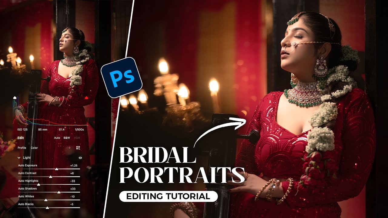 Bridal Photo Editing Tutorial | RAW to Amazing Final Look | Tips & Tricks for Wedding Photographers