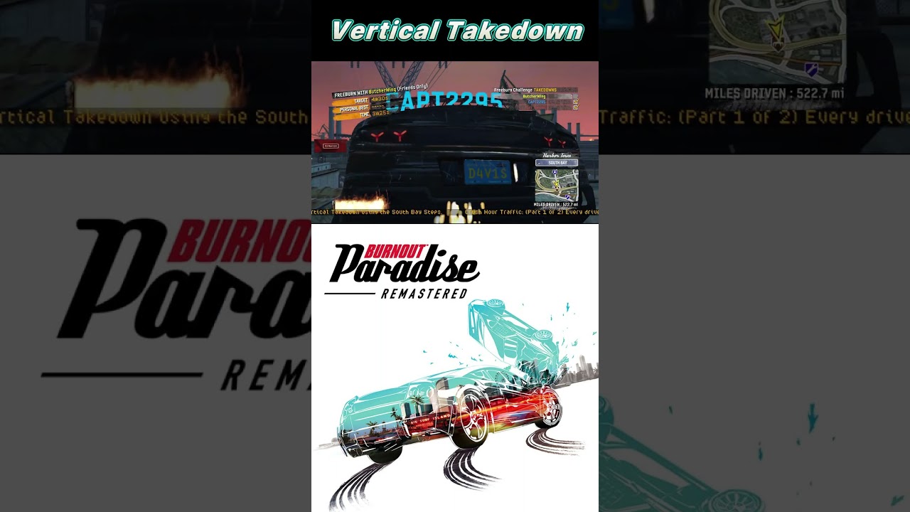 Burnout Paradise Remastered PS4: Vertical Takedown #shorts