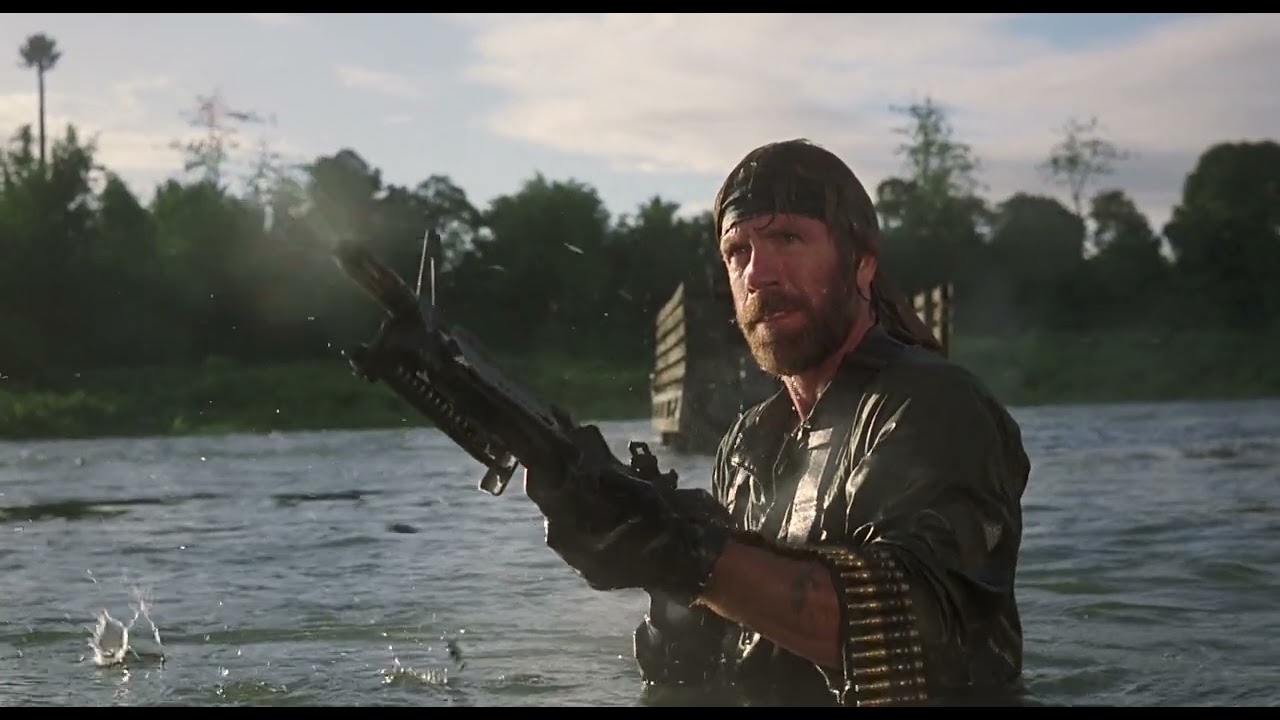 Missing In Action - Chuck Norris Comes Out Of The Water Blasting