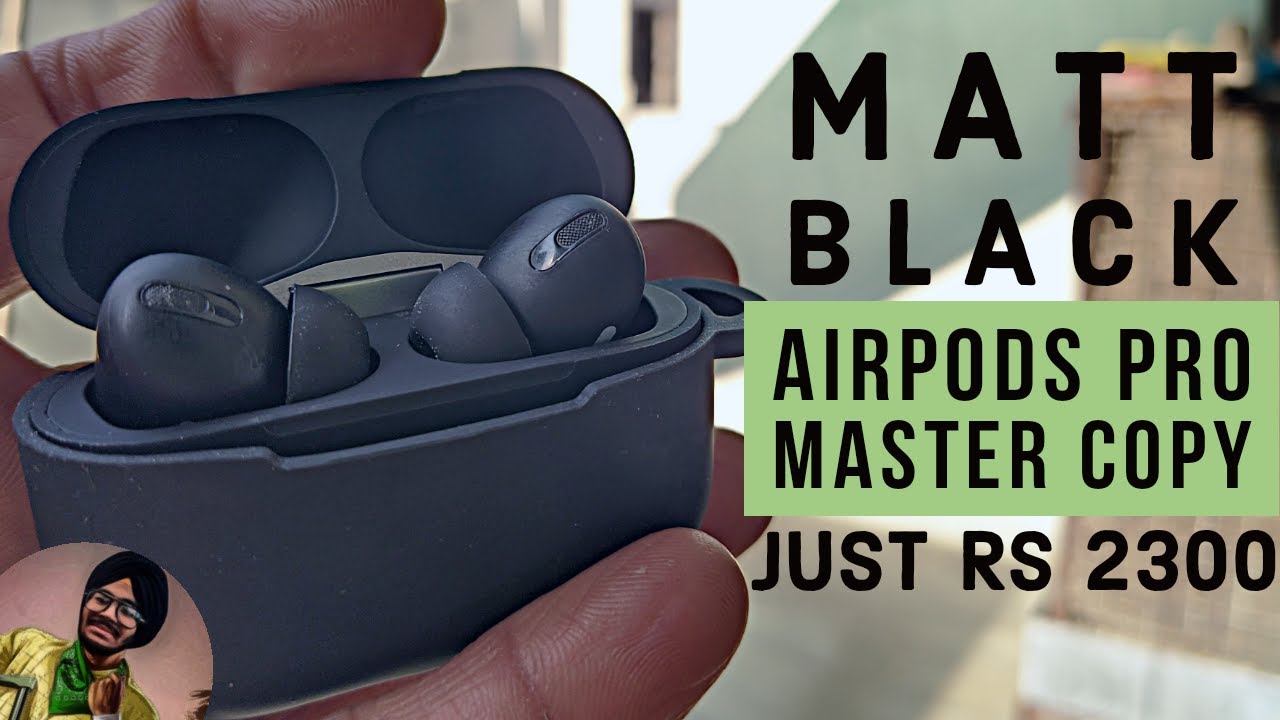 Matt Black colour airpods pro | master copy | full review ! 🔥😍