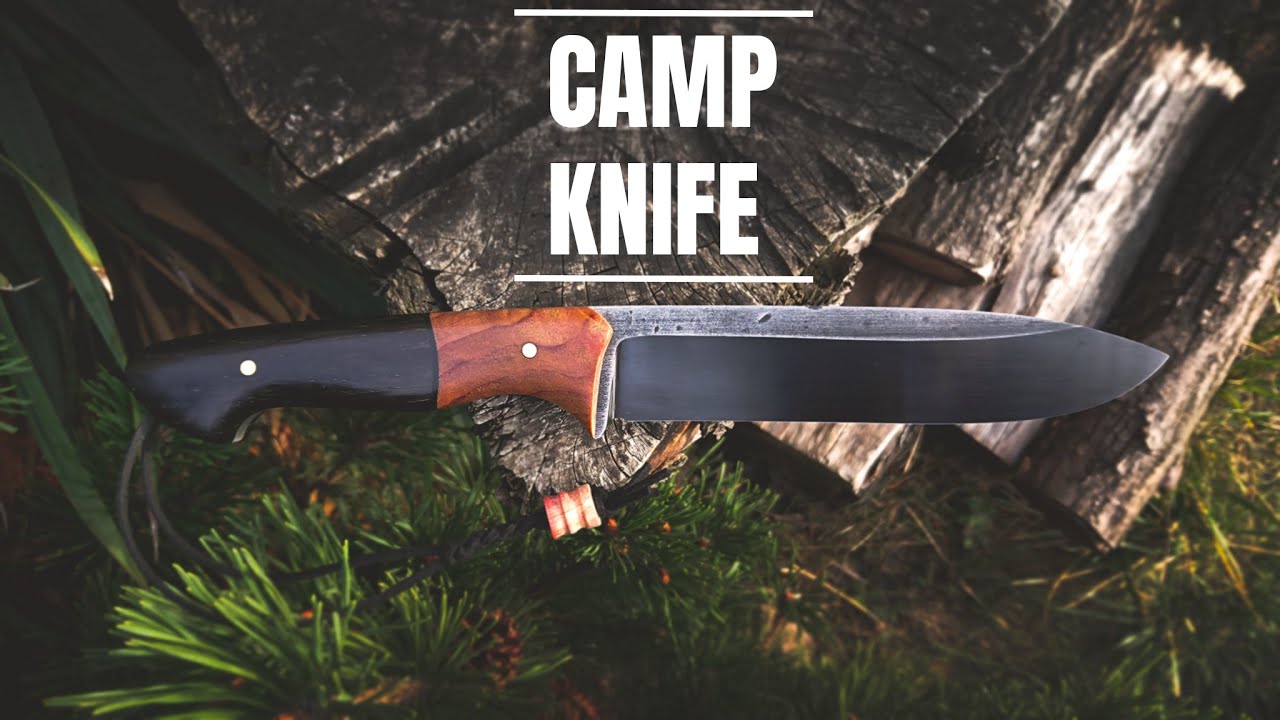 Knife making - Long CAMP KNIFE w/ fancy handle