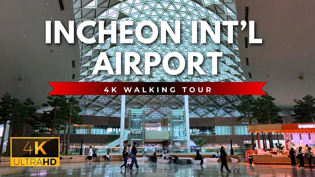 4K Incheon International Airport Walking Tour | Seoul, S. Korea