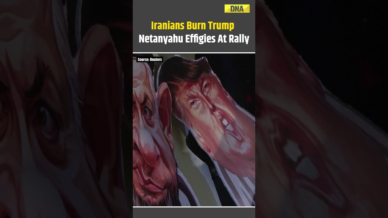 Israel Iran War: Hate or War? Trump & Netanyahu Effigies Ablaze In Tehran