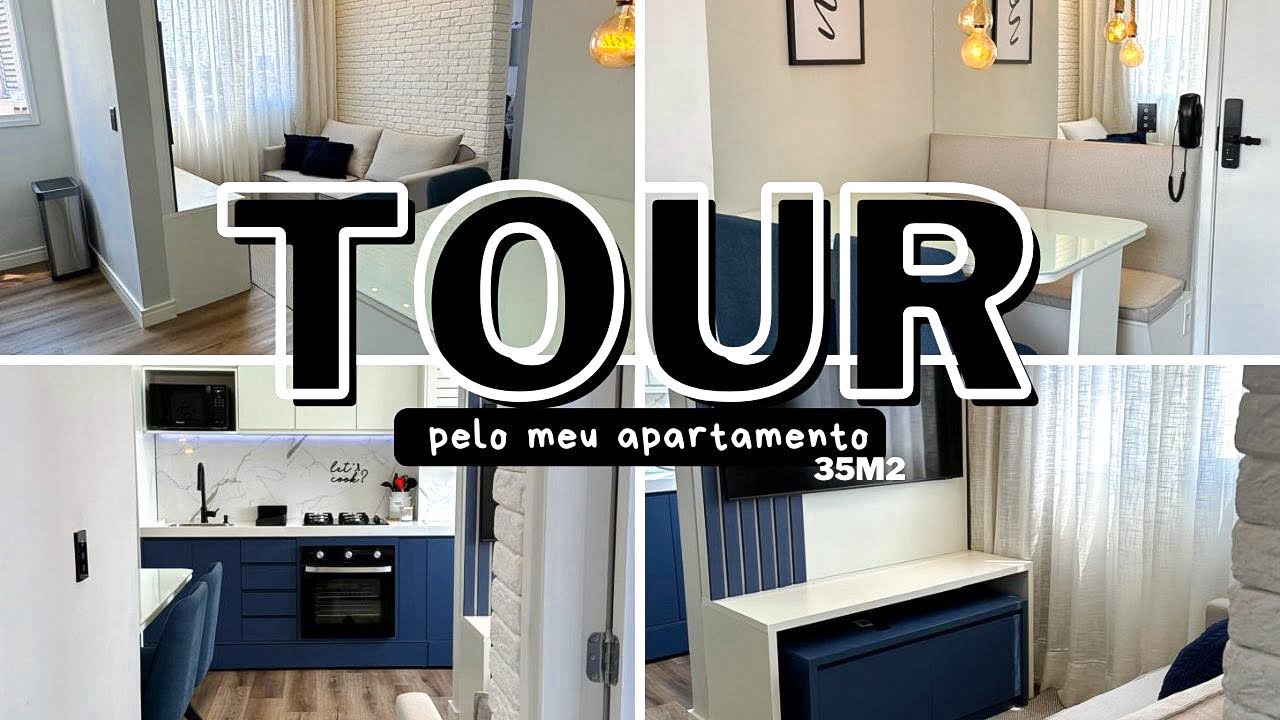 Tour pelo meu apartamento pequeno de 35M2