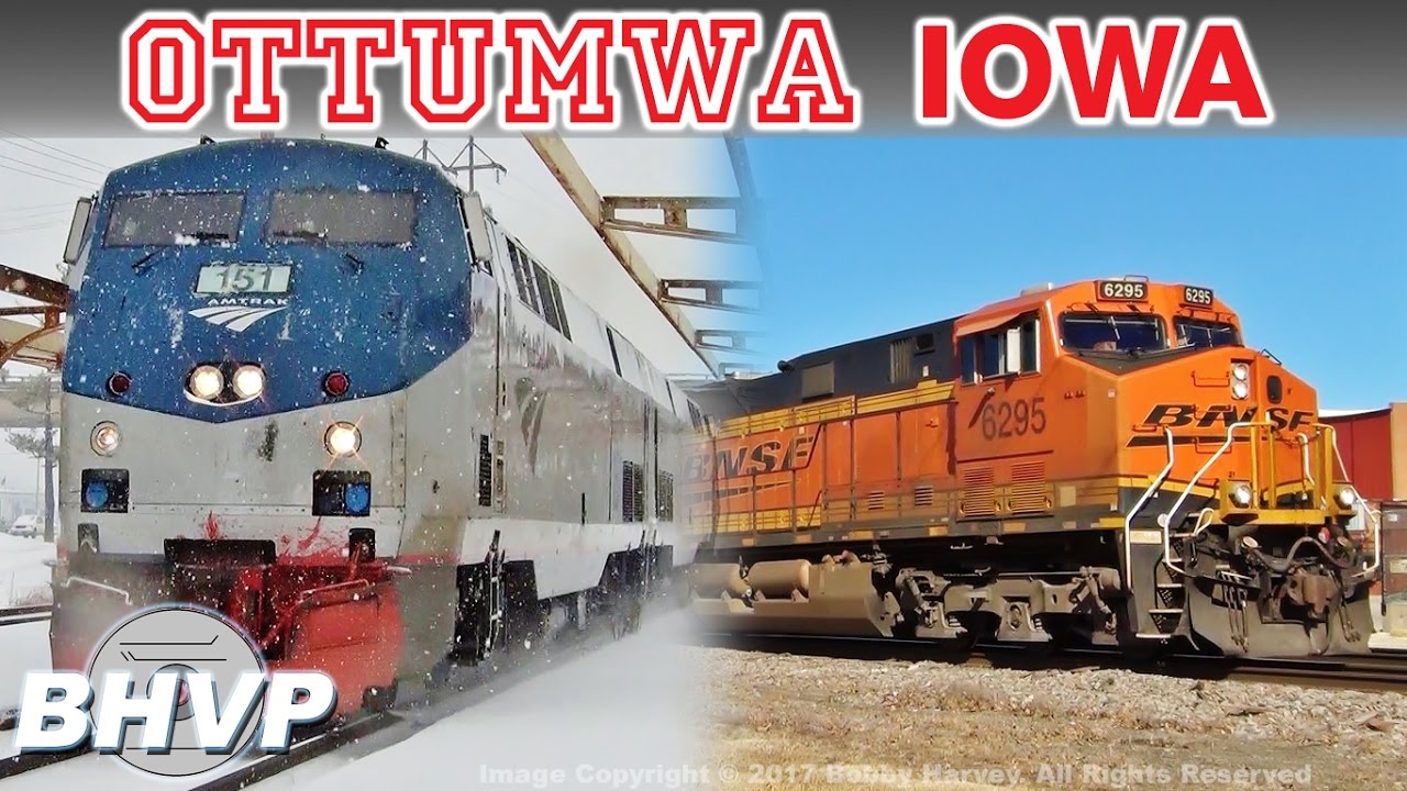 Ottumwa Trains Ep.1 - Railfanning BNSF, CP, Amtrak in February 2017