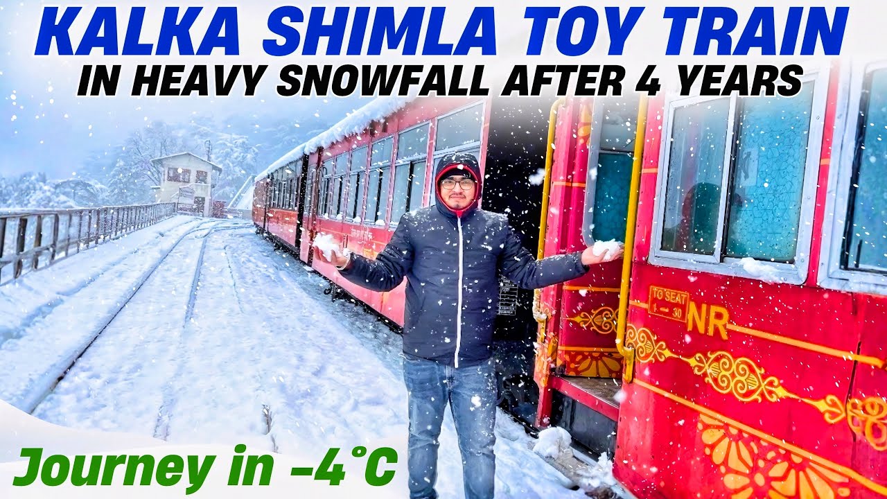 Kalka to Shimla Toy Train Journey in Heavy Snowfall ❄️ | Most Luxurious Train to Shimla in Snowfall
