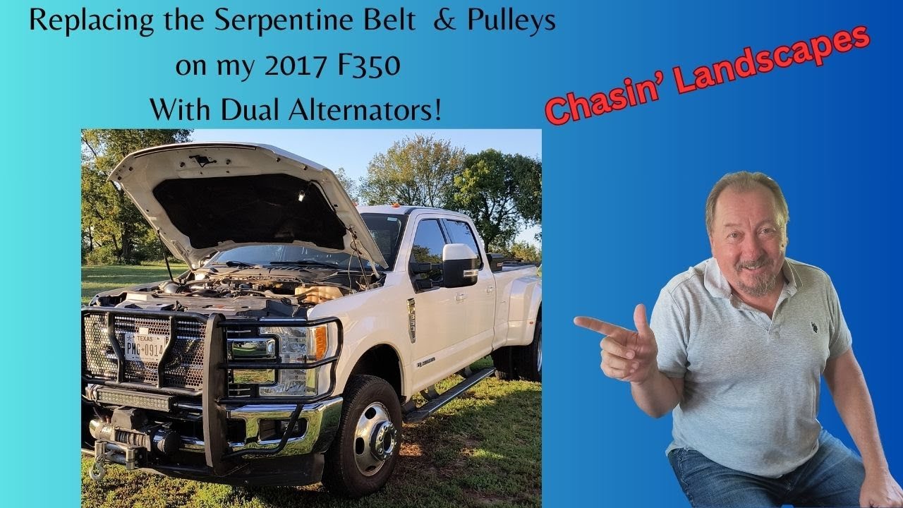 Changing the serpentine belt on a 2017 F350