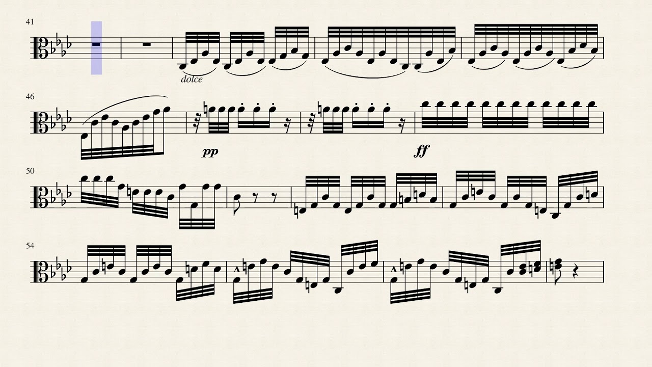 Viola Excerpts from: Beethoven Symphony No.5 (2nd Mvmnt)