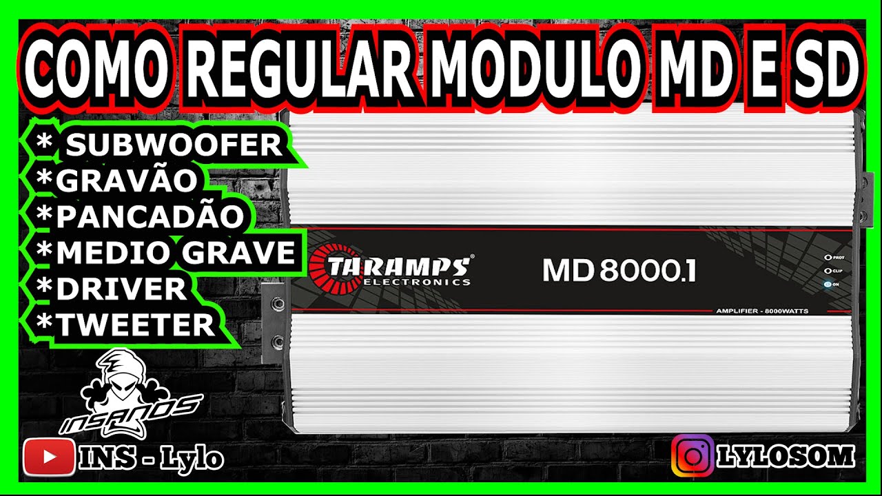 Como regular Modulo TARAMPS MD E SOUNDIGITAL - HIGH PASS LOW PASS - FREQ BOOST para pancadao gravao