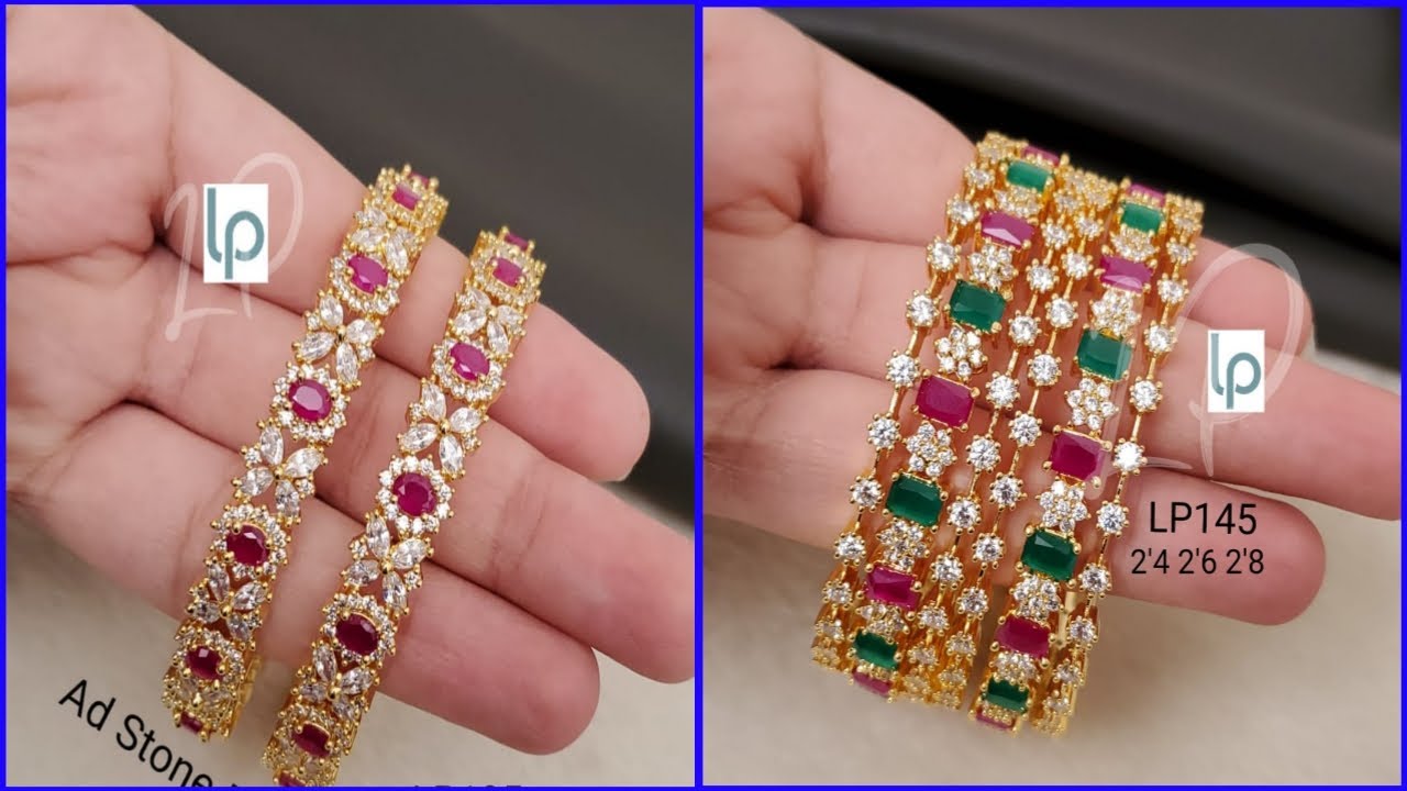 AD Stone Bangles Collections 2021 || Latest Design AD Stone Fancy Bangles Collections With Price