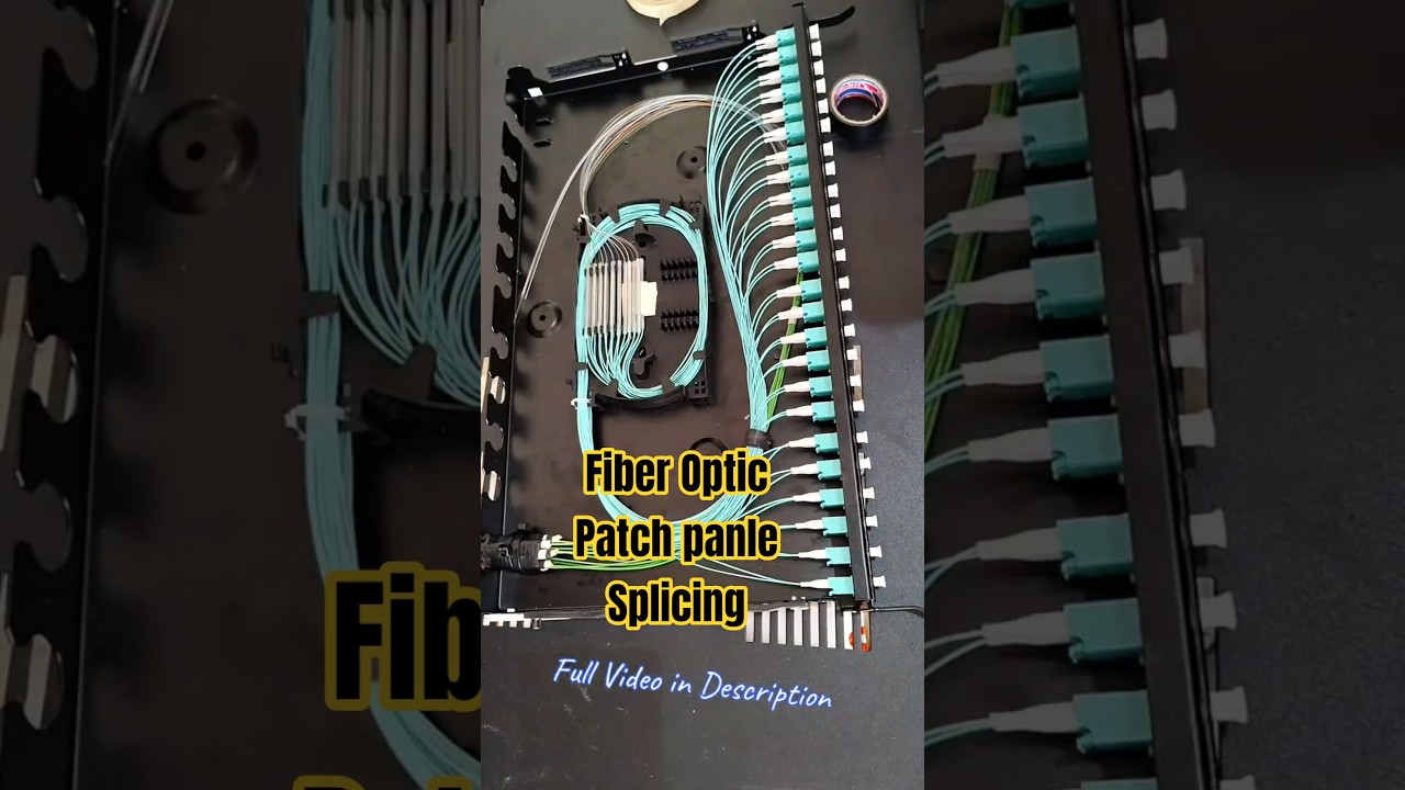 Fiber Optic Splicing 48 Core OM3 Fiber Patch Panel #shorts #networking #fiberoptics