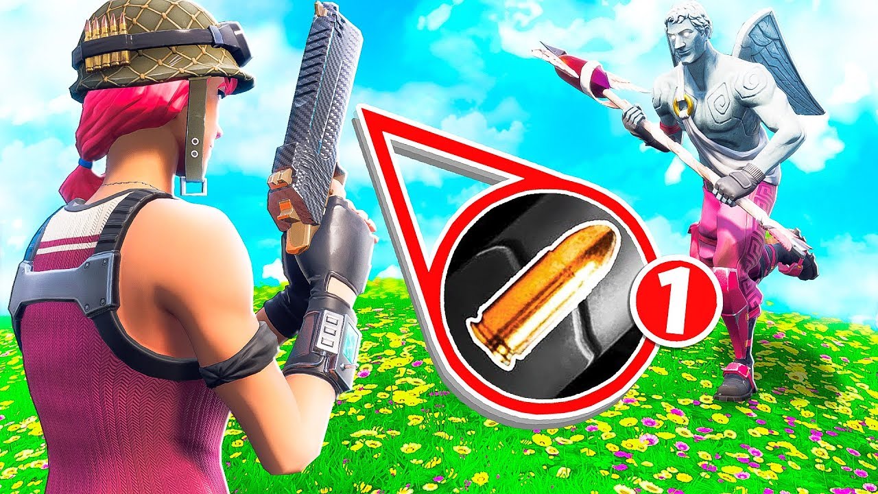 1 SOLO PROIETTILE CHALLENGE SU FORTNITE *MODALITA' CREATIVA*