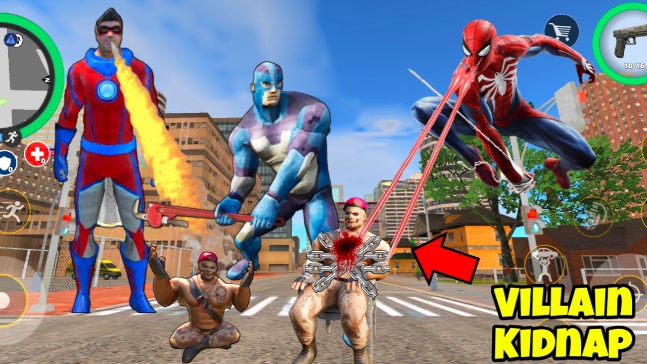 Rope Hero Kidnap Dangerous Villain From Gta v | Rope Hero Vice Town | New Update | Gamer Blasty