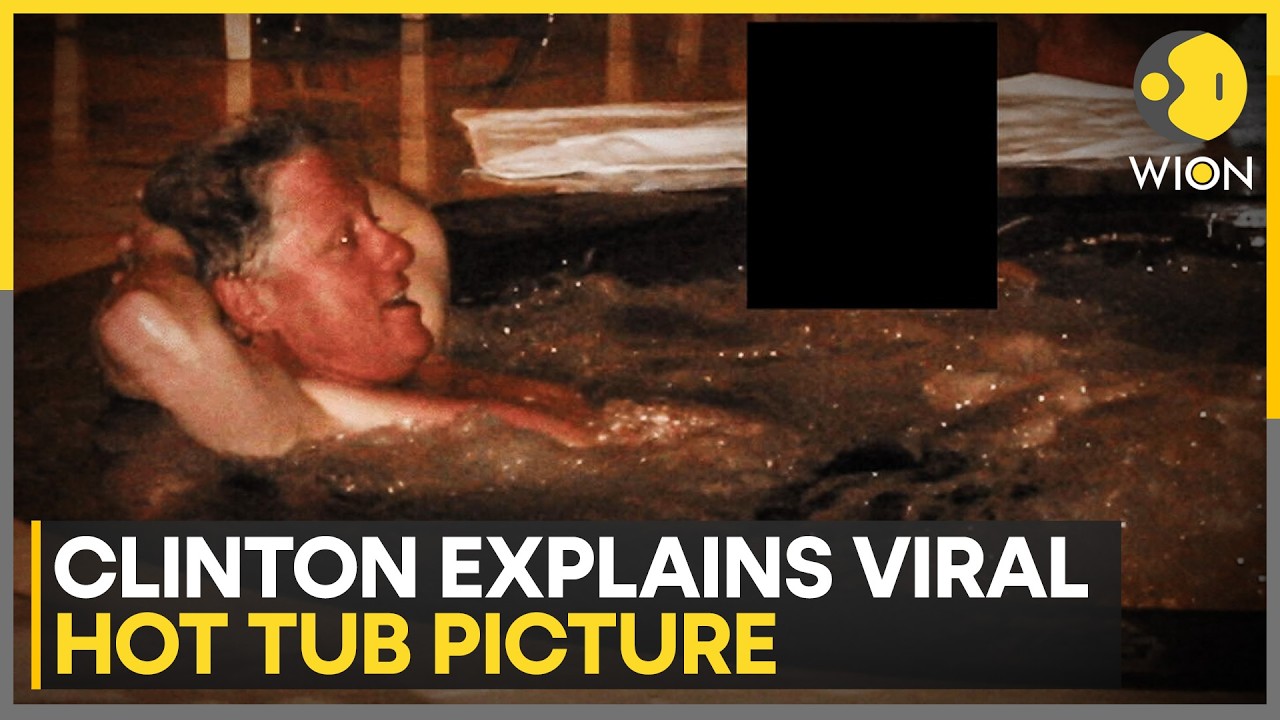 Bill Clinton Explains Viral Hot Tub Photo in Epstein Files Deposition | WION