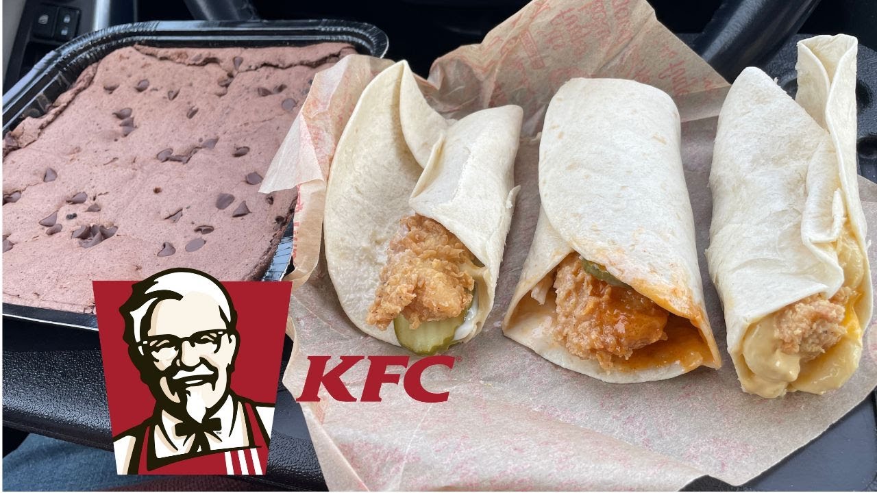 KFC (Kentucky Fried Chicken) Wraps: Classic, Spicy Slaw, Mac & Cheese, Homestyle Brownie Review