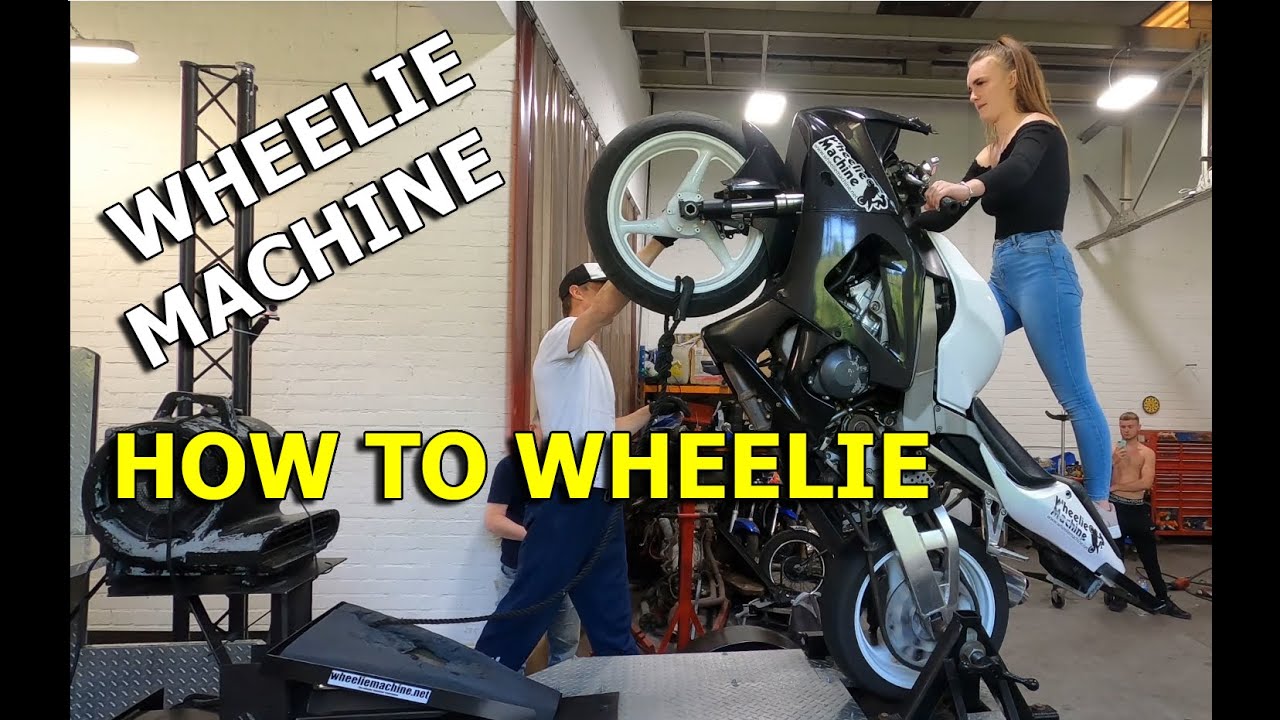 Wheelie Machine | Как научиться ездить на заднем колесе мотоцикла | С трюками Sparky