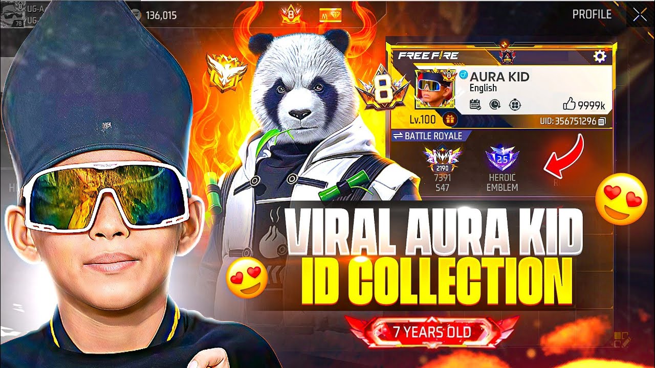 10 Year Viral Aura Kid 😧 ₹1 Crore Free Fire ID - Garena Free Fire