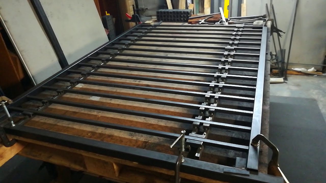 How to weld measure and setup steel fence gate build jig