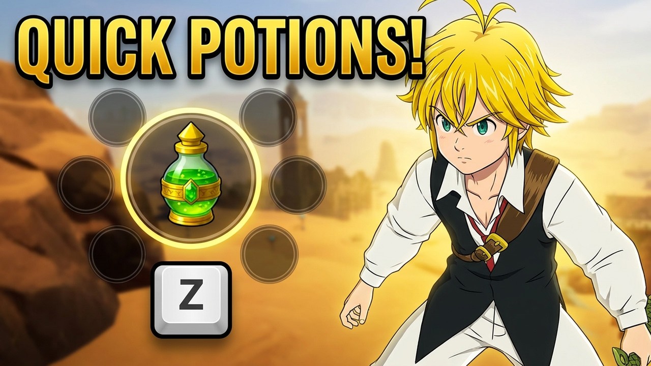 How to  use QUICK SLOT (Z) for POTION | SEVEN DEADLY SINS ORIGIN