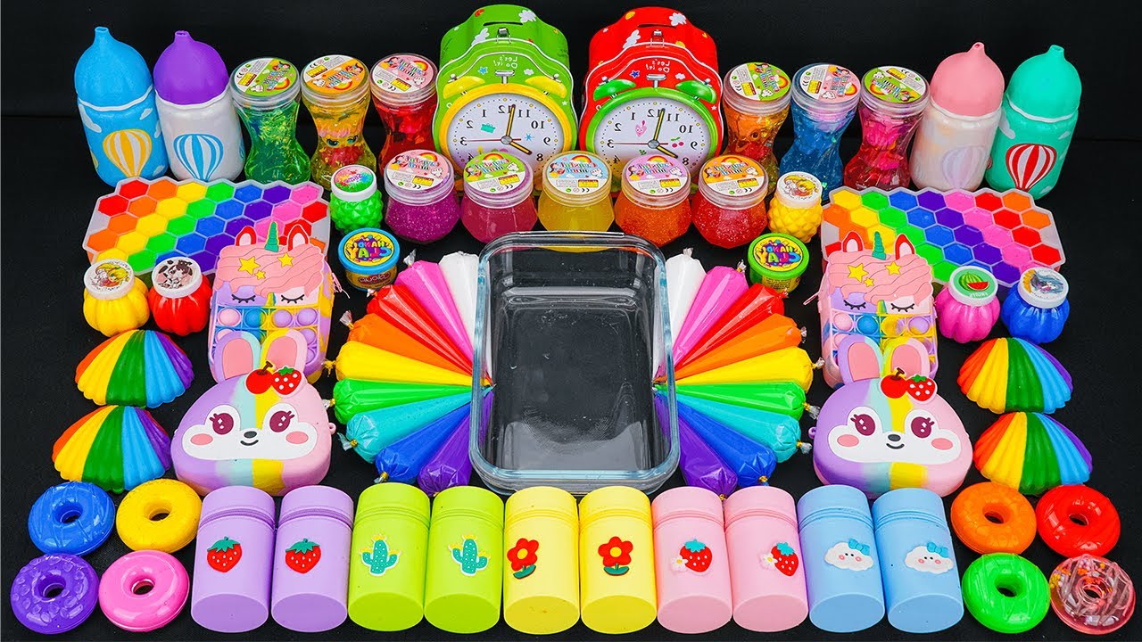 RAINBOW SLIME 🌈 122 Minutes Satisfying Slime Mixing with Colorful Seashells and Pipping Bags