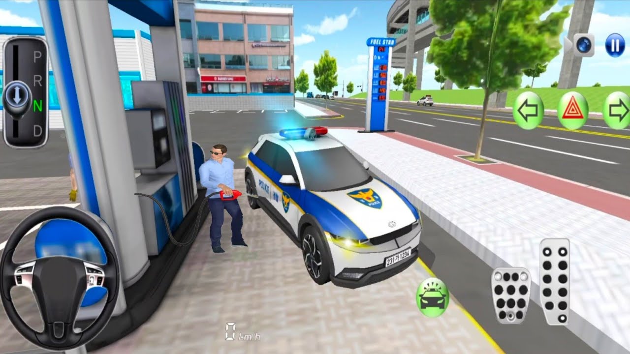 New Hyundai Police Staria Car Drive in Gass Station - 3D Driving Class 2026 - Android best Gameplays