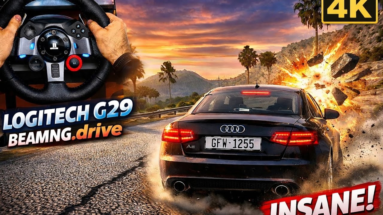 Audi A6 4.2 V8 POV Drive – Ultra Realistic 4K | BeamNG Drive + G29