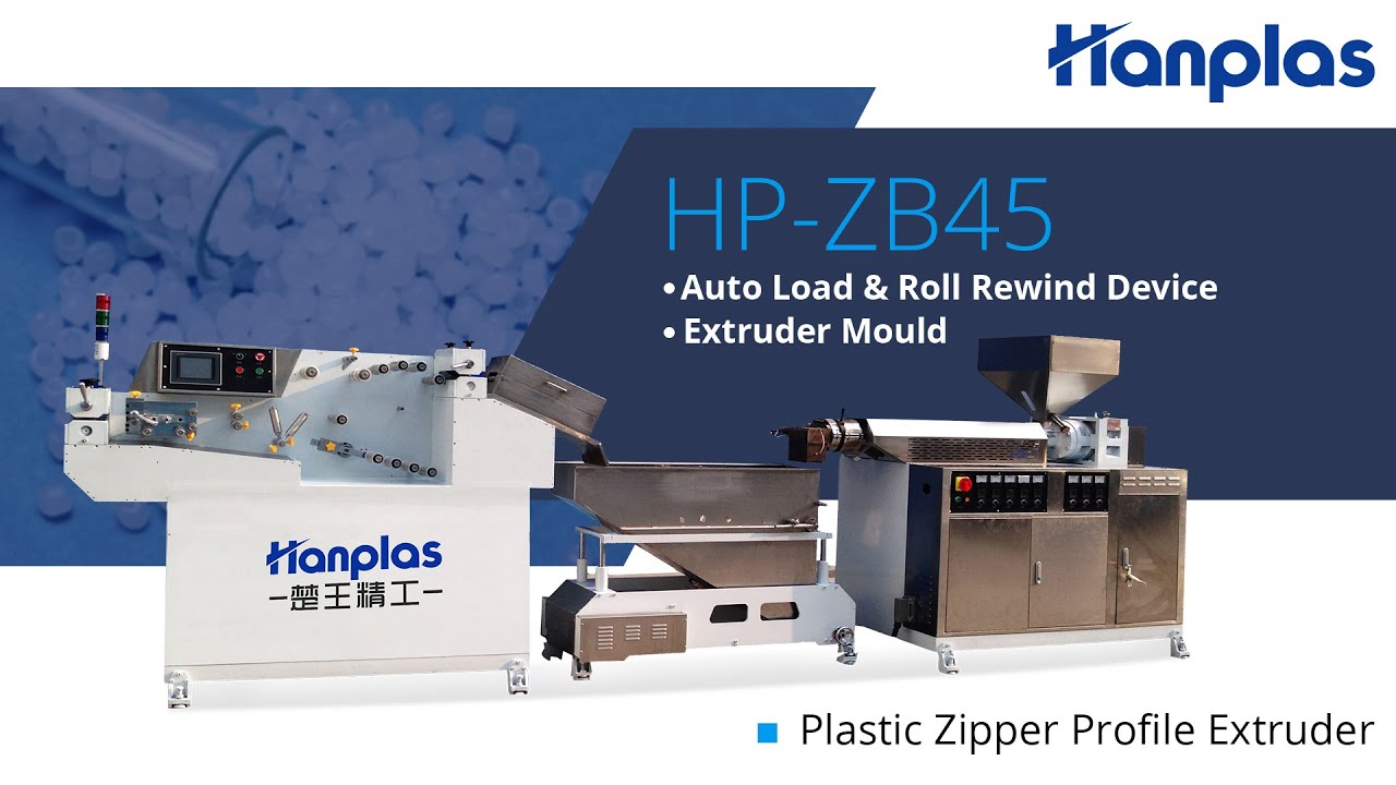 [Hanplas] Plastic Zipper Profile Extruder for LDPE and PP with three extruder moulds