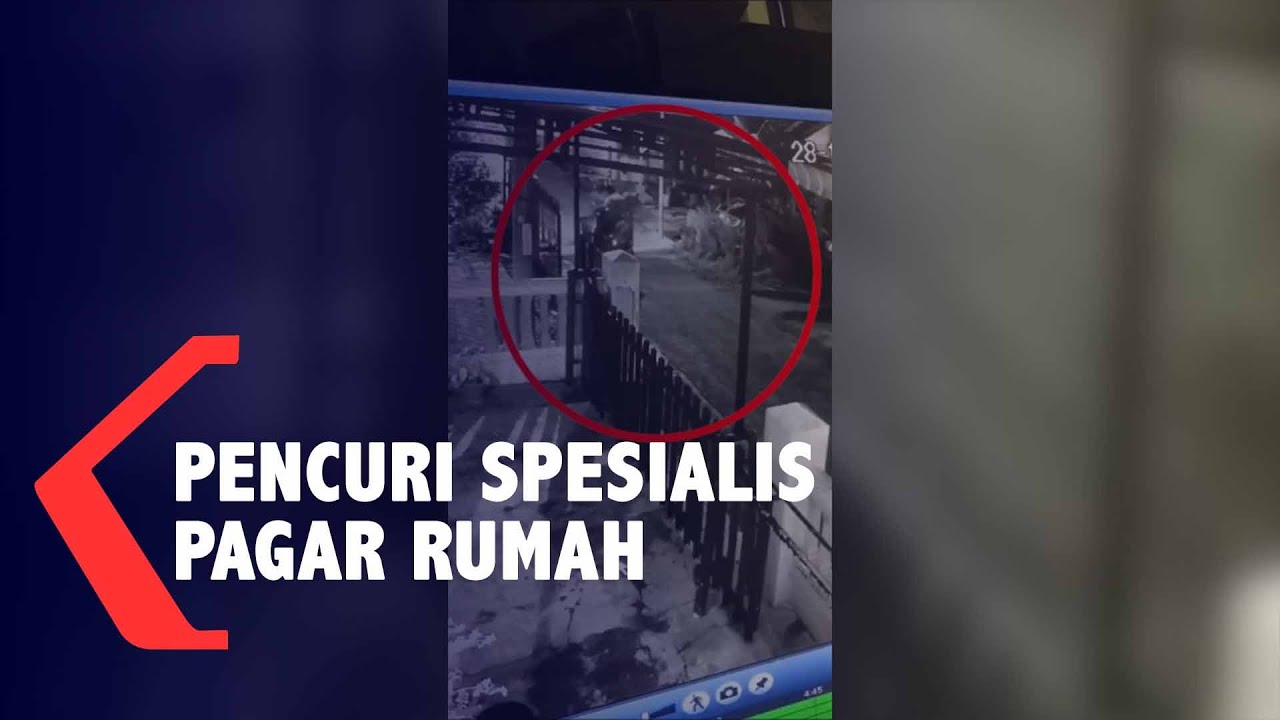 Aksi Pencuri Spesialis Pagar di Medan Terekam CCTV