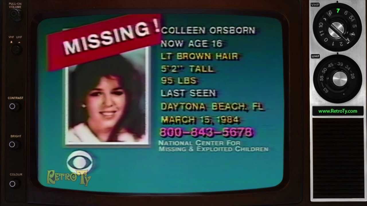 1985 - CBS Bug and Missing Person bumper (Colleen Orsborn)