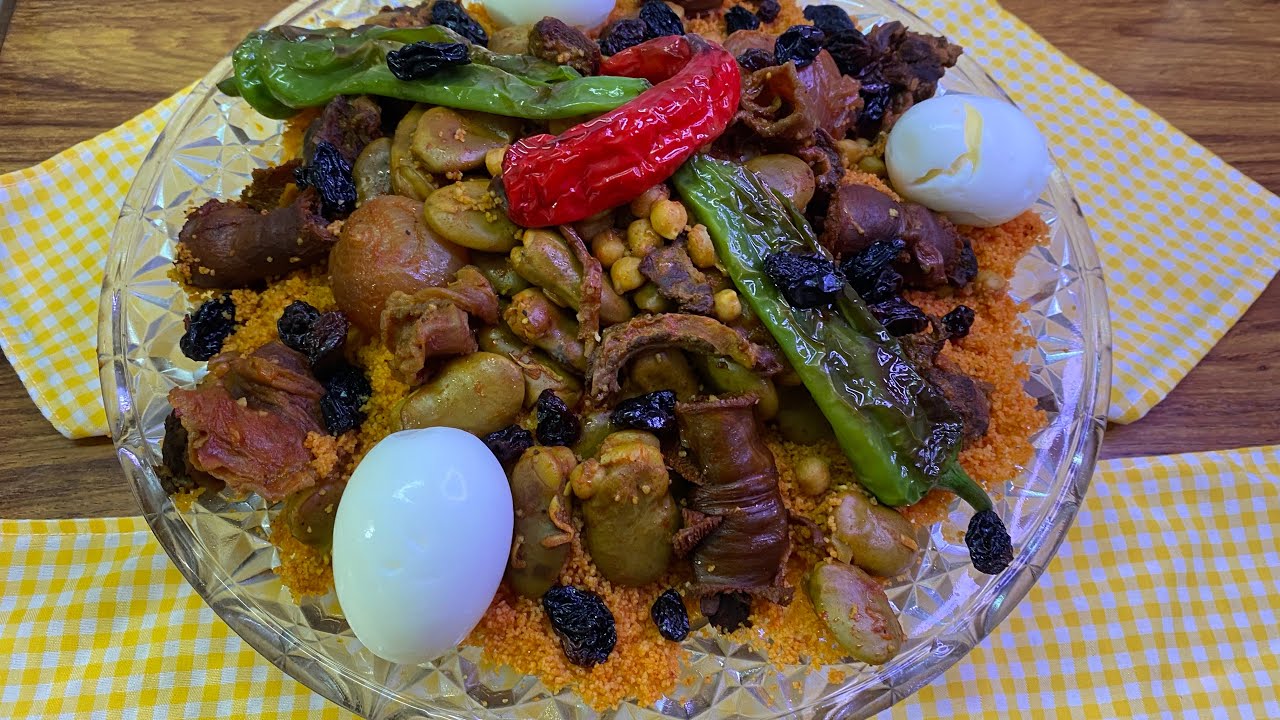 كسكسي تونسي بالفول والقديد بمناسبة رأس السنة الهجرية