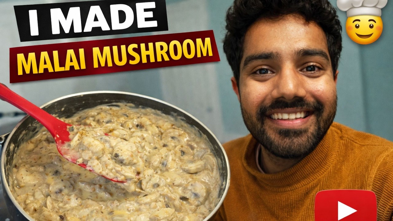 Malai Mashroom Easy Recipe | SneakPeakWithShubham